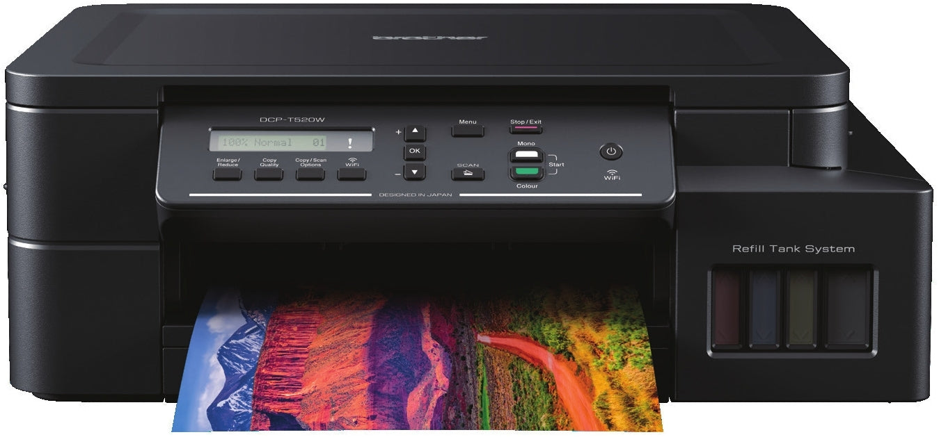 Brother DCP-T520W Ink Tank Printer 3in1 with WiFi (includes HiLo Surge Protector Kit)