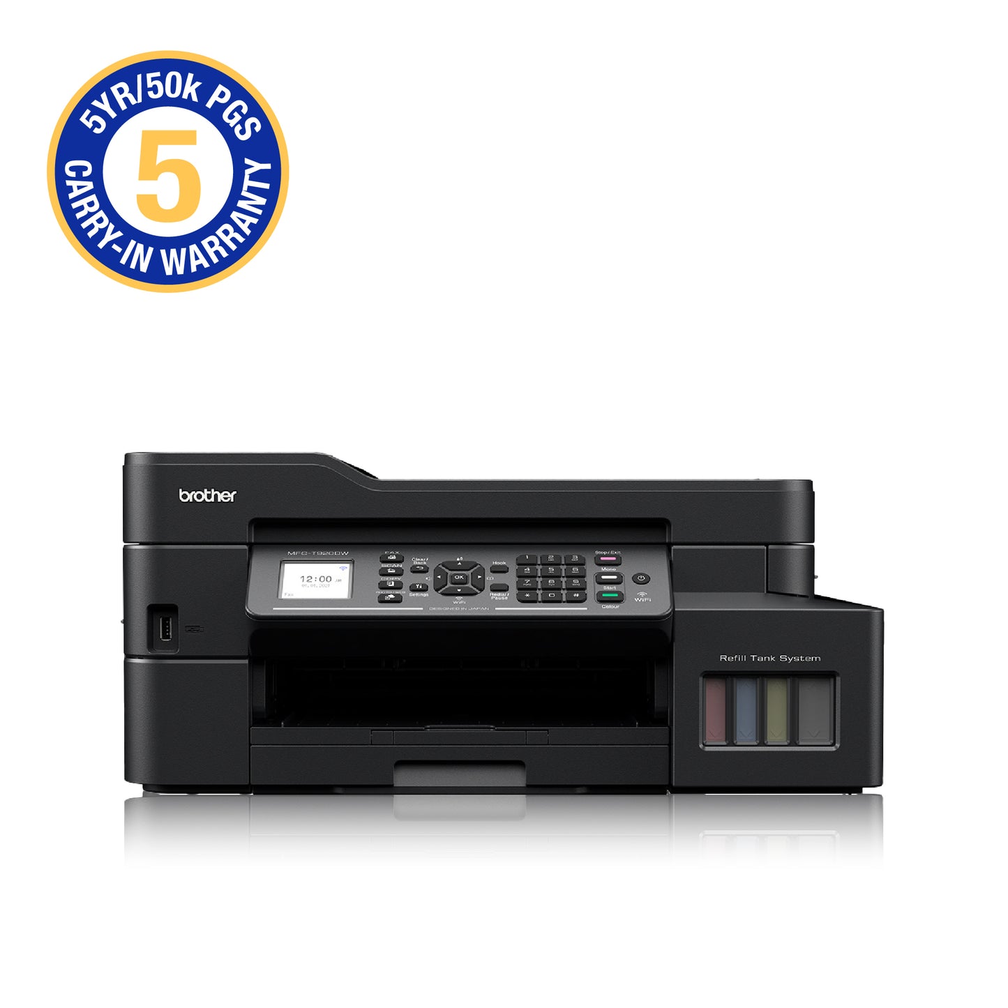 Brother MFC-T920DW Ink Tank Printer 4in1 with WiFi, Ethernet and ADF (includes HiLo Surge Protector Kit)