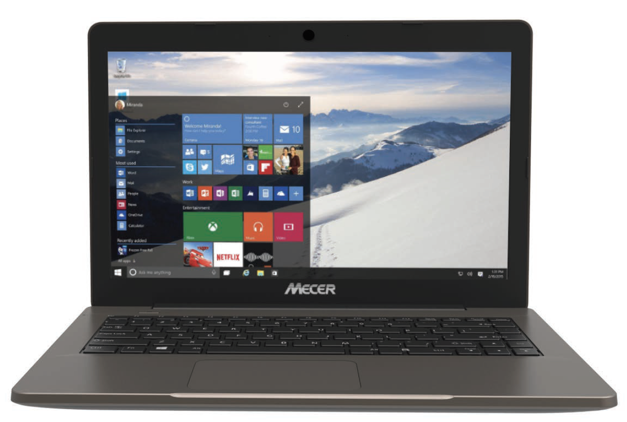 Mecer MyOffice 14" SF40IL6 Windows 10 Notebook - Matt Black