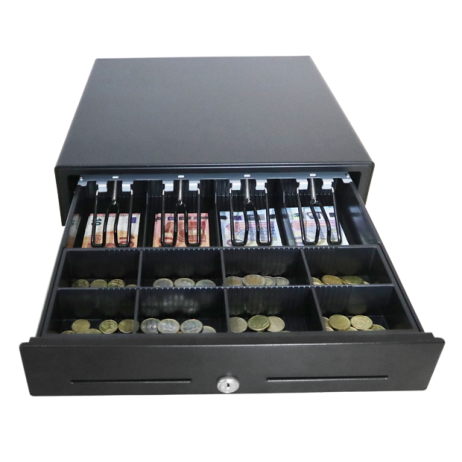 Mecer-Printer Kick Heavy Duty Cash Drawer Black