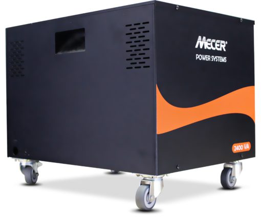 Mecer 2.4KVA/1440W Inverter with housing and wheels with 2 x 100Ah batteries - BBONE-024S+