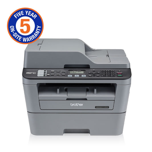 Brother MFC-L2700DW Multifunction Black and White Laser Printer with WiFi (includes HiLo Surge Protector Kit)