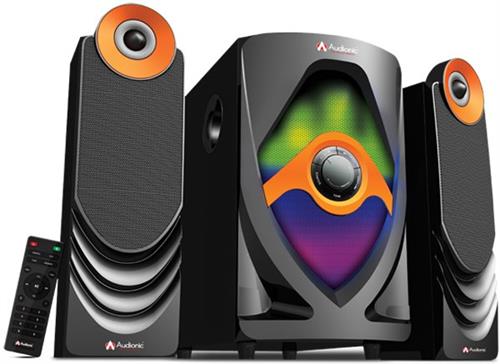 Audionic Rainbow R20 2.1 Channel Hi Fi speakers, remote control, SD/ MMC/ USB, Retail Box , 1 year Limited Warranty
