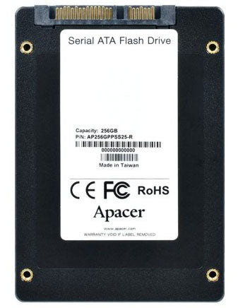 Apacer 256GB NAS SSD Drive; Interface-SATA III, NAND flash 3D TLC; Continuous Read Speed (MB/s) 550, Continuous Write Speed (MB/s) 490, 4K Random R/W Speed (IOPS) 84,000; Random Write IOPS (4K) 86,000, Retail Box, 2 year warranty