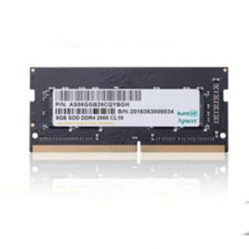Apacer SO-DIMM DDR4 8GB 2666 MHz Memory, Retail Box , Limited Lifetime warranty