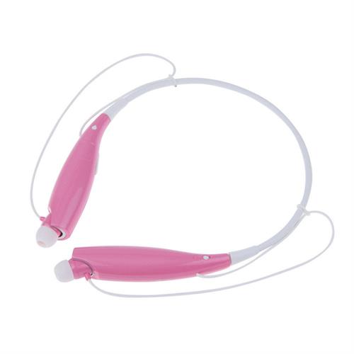 AllRing HBS730 Flexible Bluetooth Ver 4.0 Wireless Hand Free Sports Stereo Headsets Neckband Style Earphones - Pink