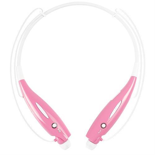 AllRing HBS730 Flexible Bluetooth Ver 4.0 Wireless Hand Free Sports Stereo Headsets Neckband Style Earphones - Pink