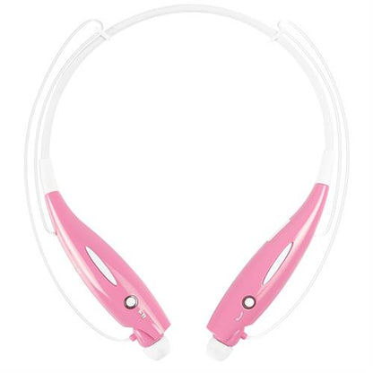 AllRing HBS730 Flexible Bluetooth Ver 4.0 Wireless Hand Free Sports Stereo Headsets Neckband Style Earphones - Pink